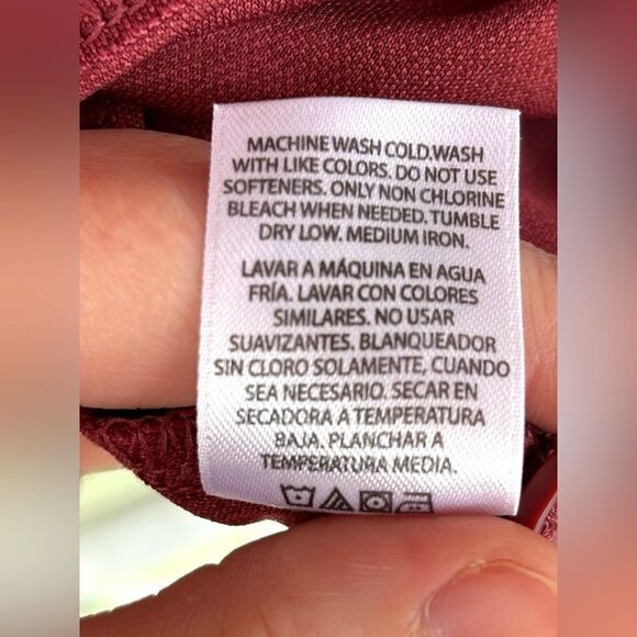 George Men’s Large Solid Maroon Activewear Short Sleeve Collared Polo Shirt •EUC - Picture 8 of 9